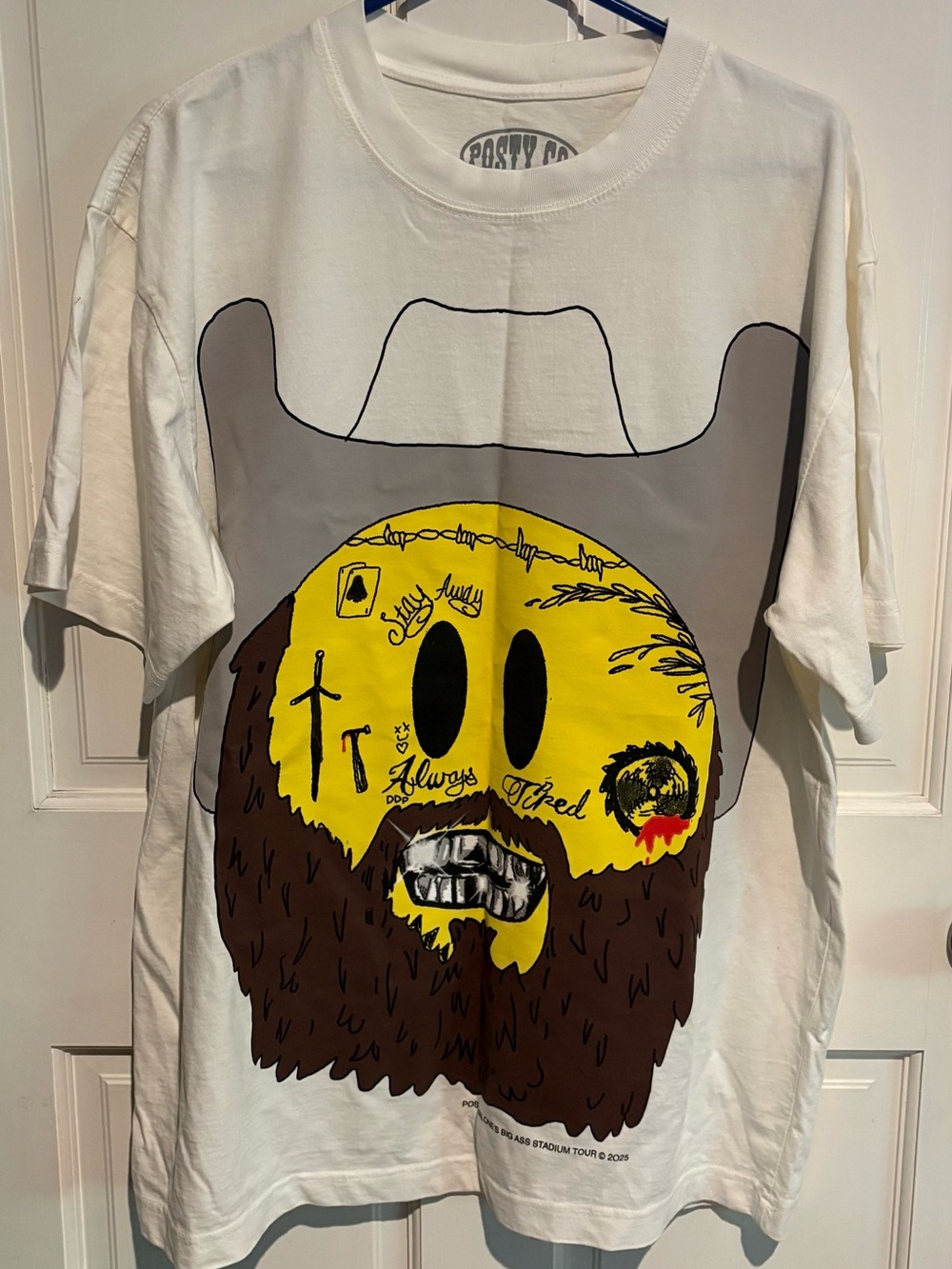 Post Malone Big Ass Stadium Tour 2025 Graphic T-Shirt Size Large